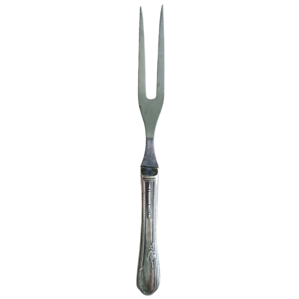 Vintage Stainless & Silver Plated Meat Fork